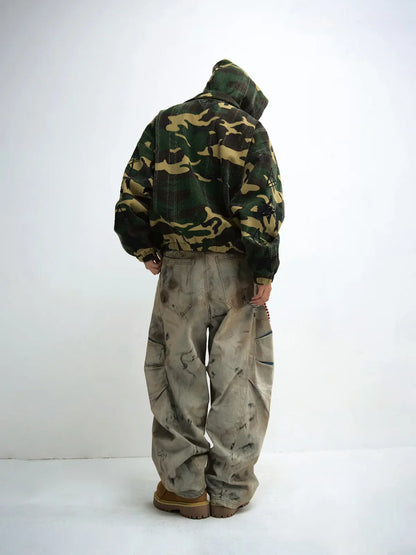 PeopleStyle Mud Dye Oversized Scimitar Pants