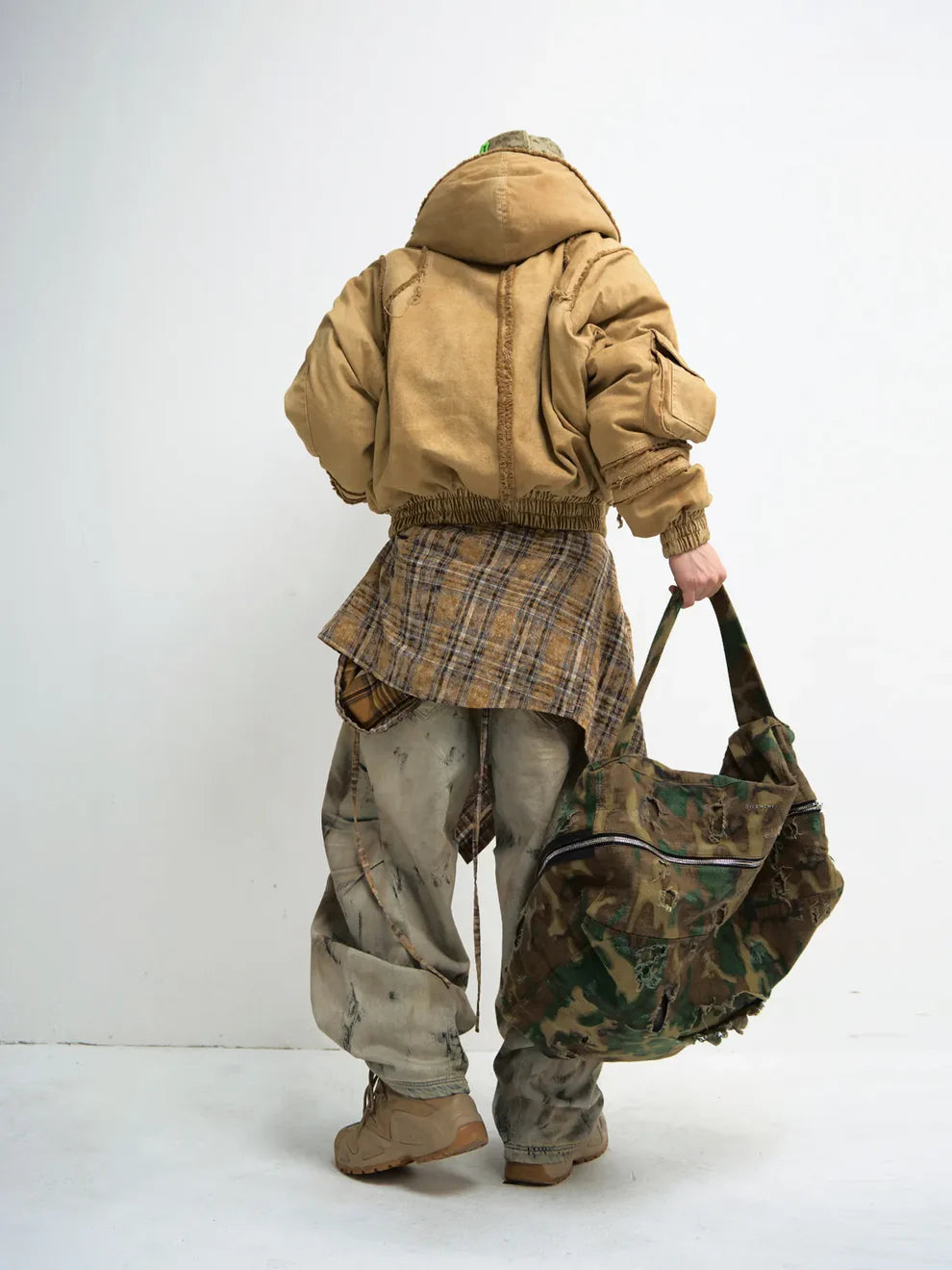 PeopleStyle Mud Dye Oversized Scimitar Pants